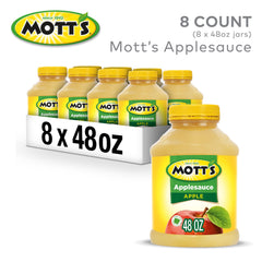 Eight-jar pack of Mott's applesauce, great value for busy households.