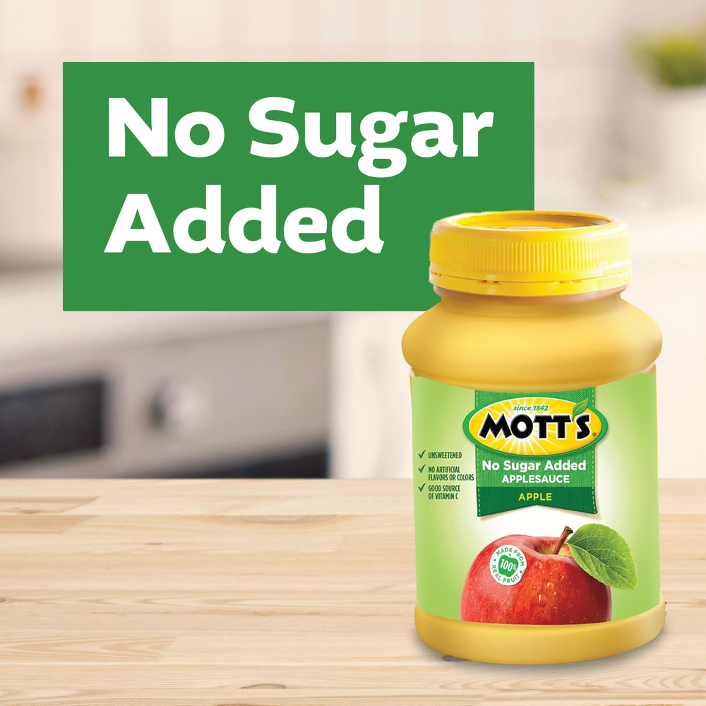 Motts applesauce serving bowl with spoon, kid-friendly snack idea