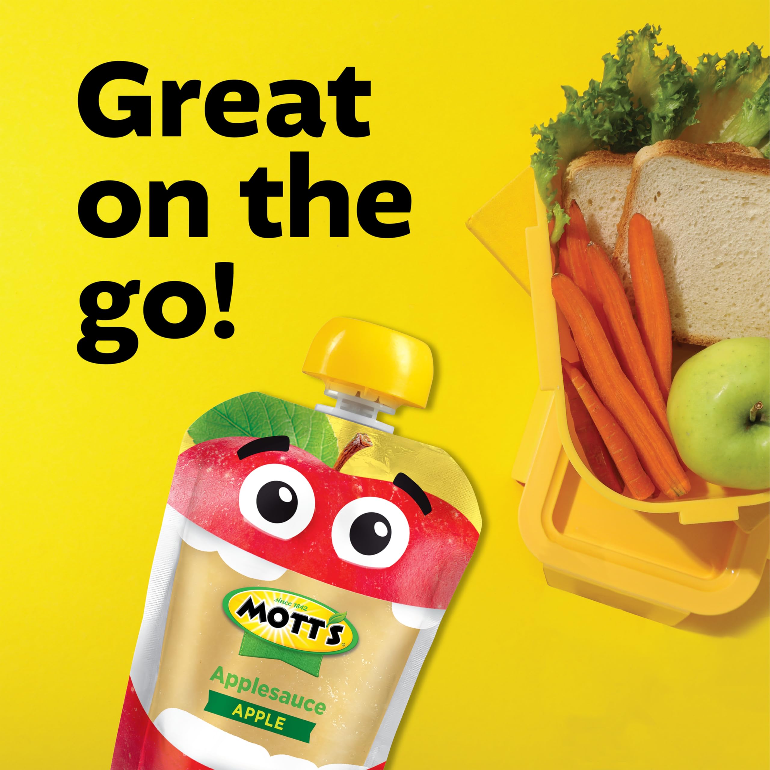 Mott's applesauce vitamin C source to complement a busy family day.