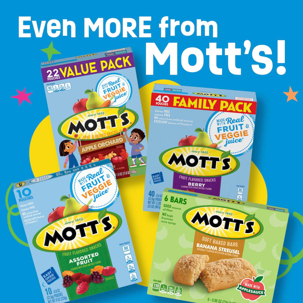 Mott's Berry Snacks rely on pear, apple, and carrot juice concentrates.