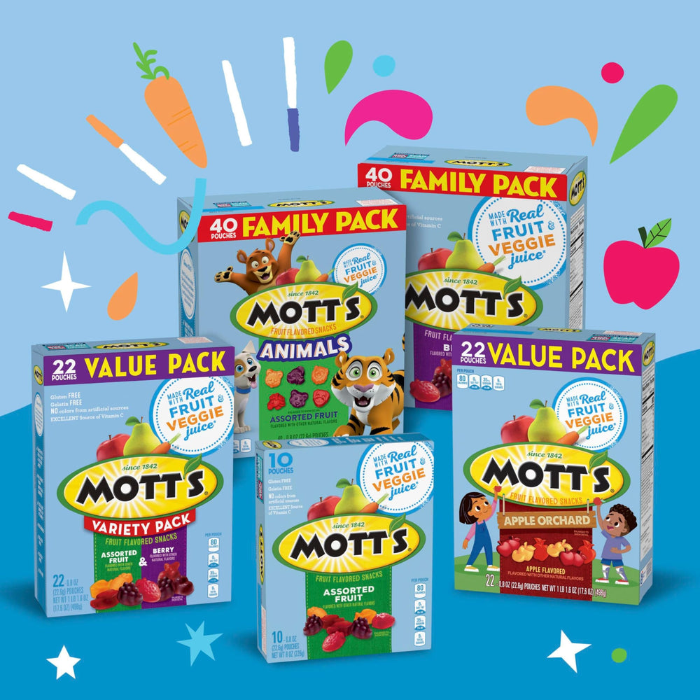 Mott's Berry Snacks package highlights no artificial colors.