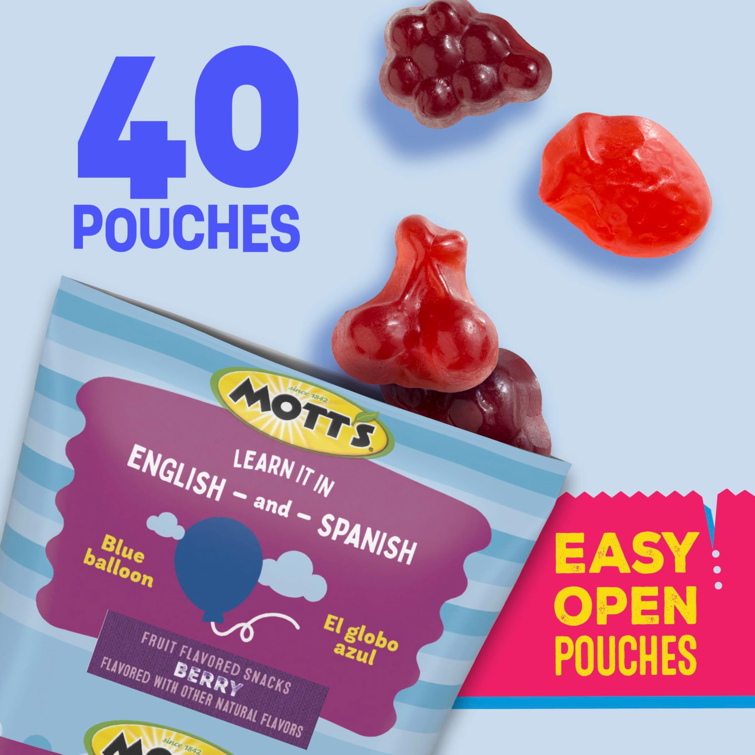 Pouch on the go: Mott's Berry Snacks ready for school lunch.