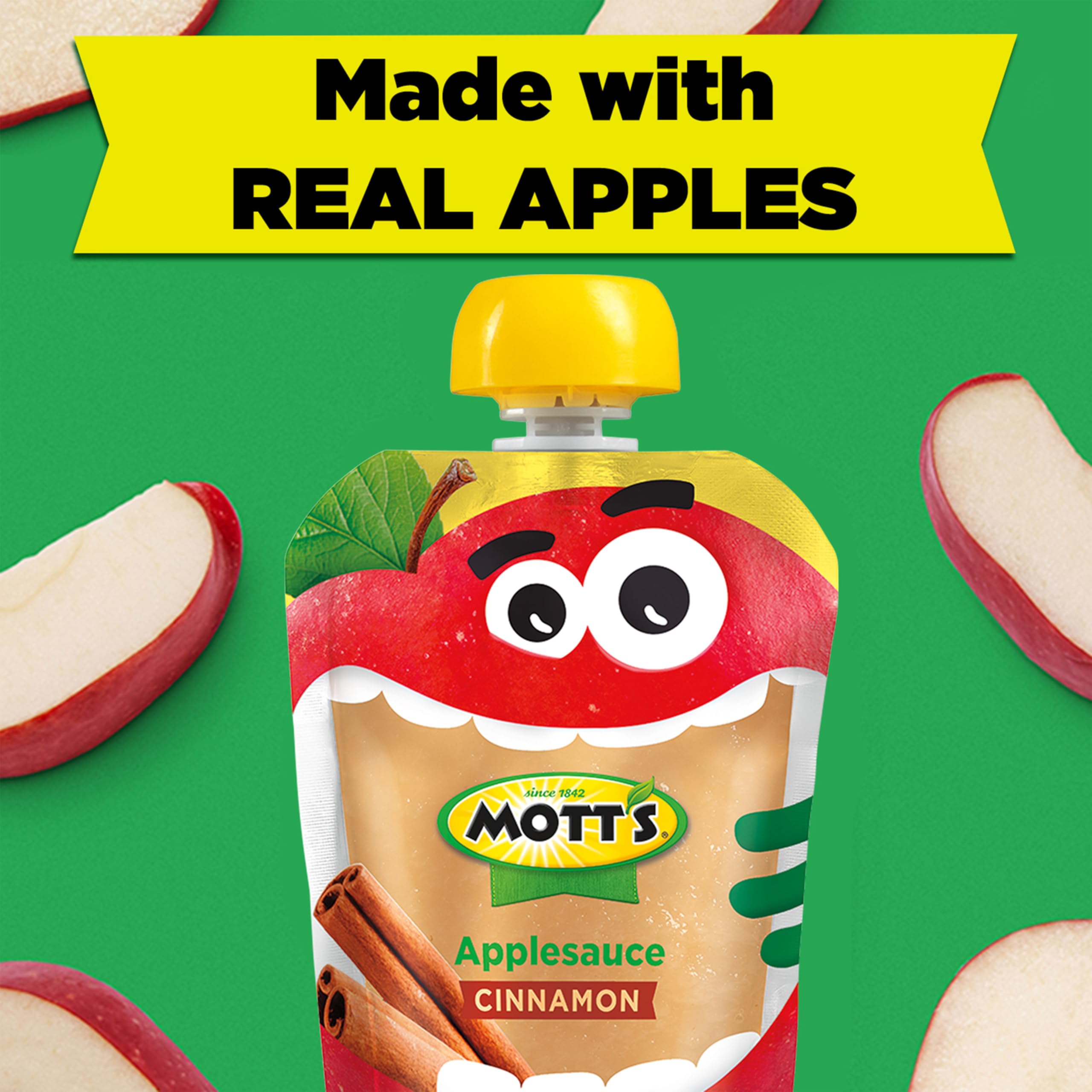 Mott's Cinnamon Applesauce captures ripe apples and cinnamon aroma