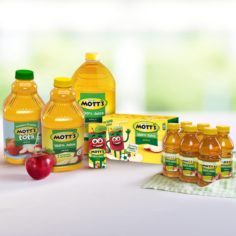 Mott's For Tots Apple juice ready-to-drink in a simple, grab-and-go bottle.