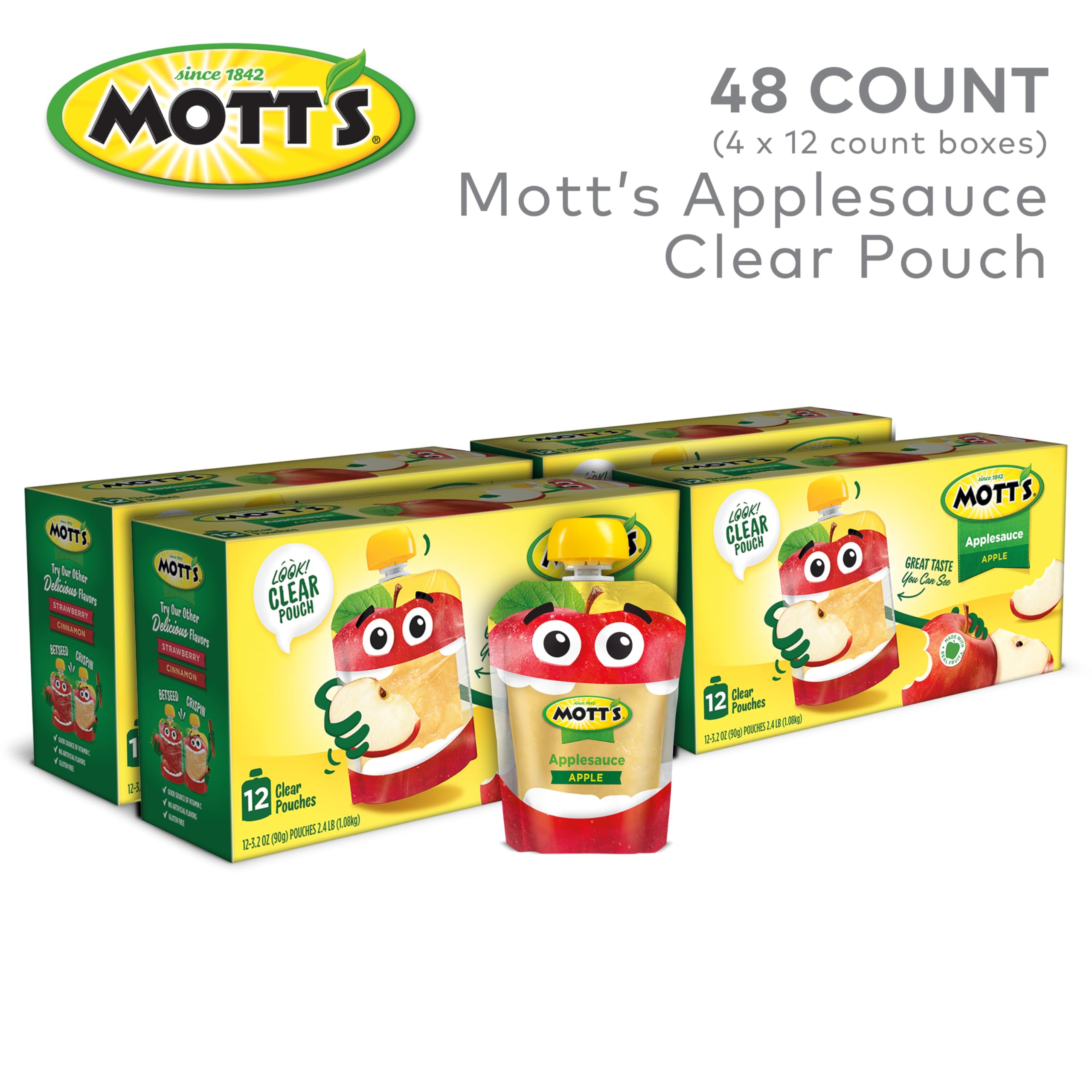 Mott's Original Applesauce school lunchbox pouch supporting easy, balanced snacks.