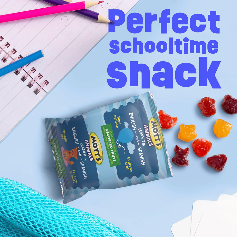 After-school snacking made easy with Mott's animal-shaped fruit snacks.