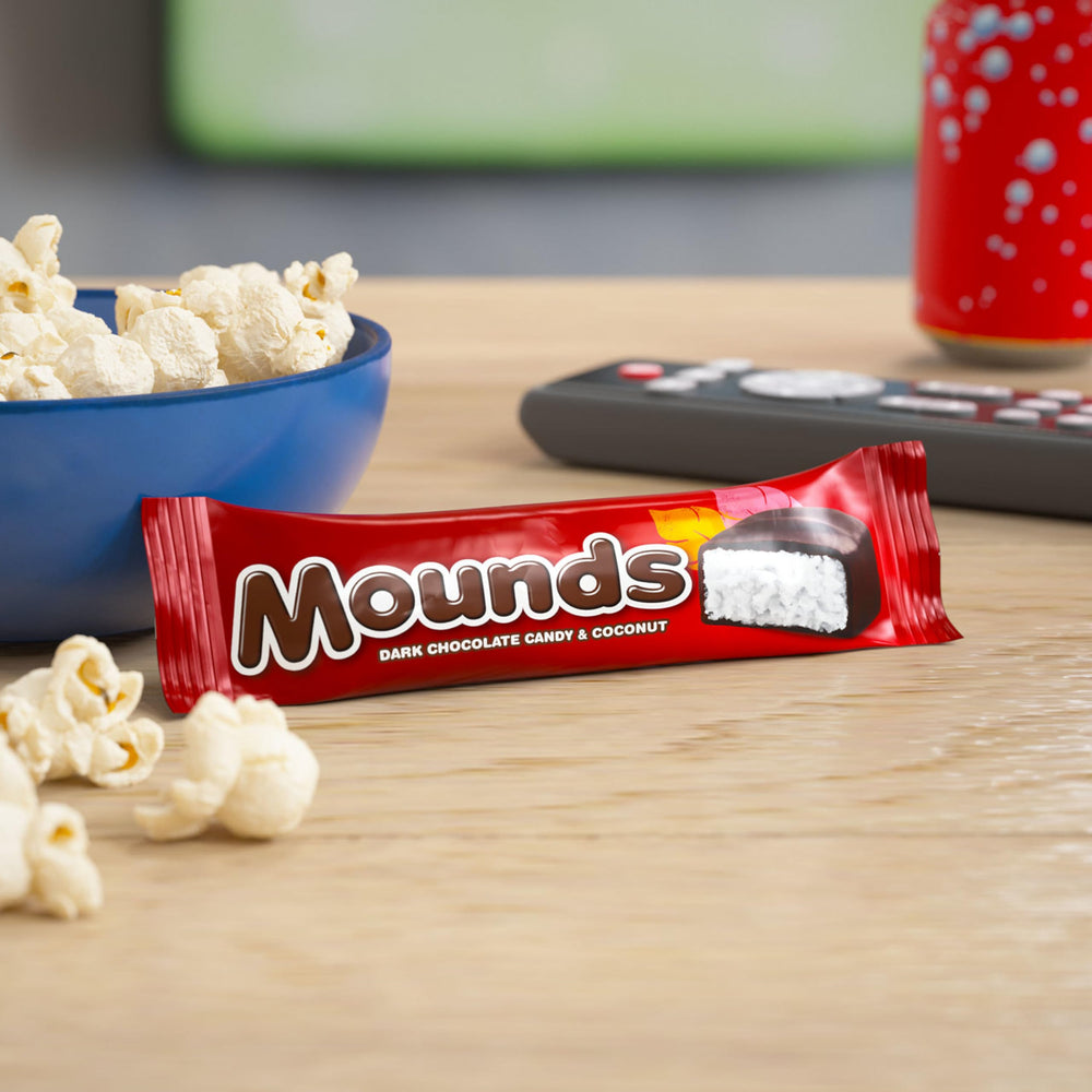 MOUNDS bars in a gift bag setting, great for party favors and celebrations