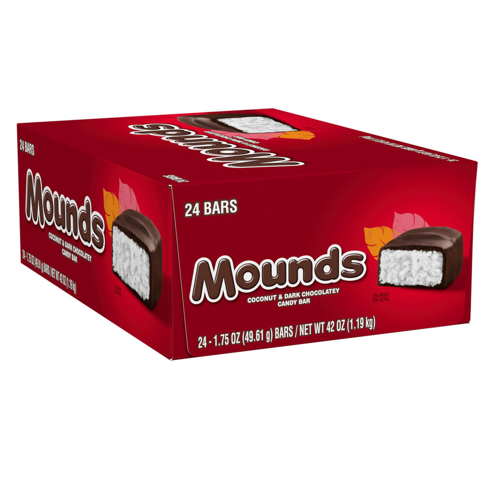 MOUNDS coconut and dark chocolate bars bulk box, 24 count, ideal for sharing