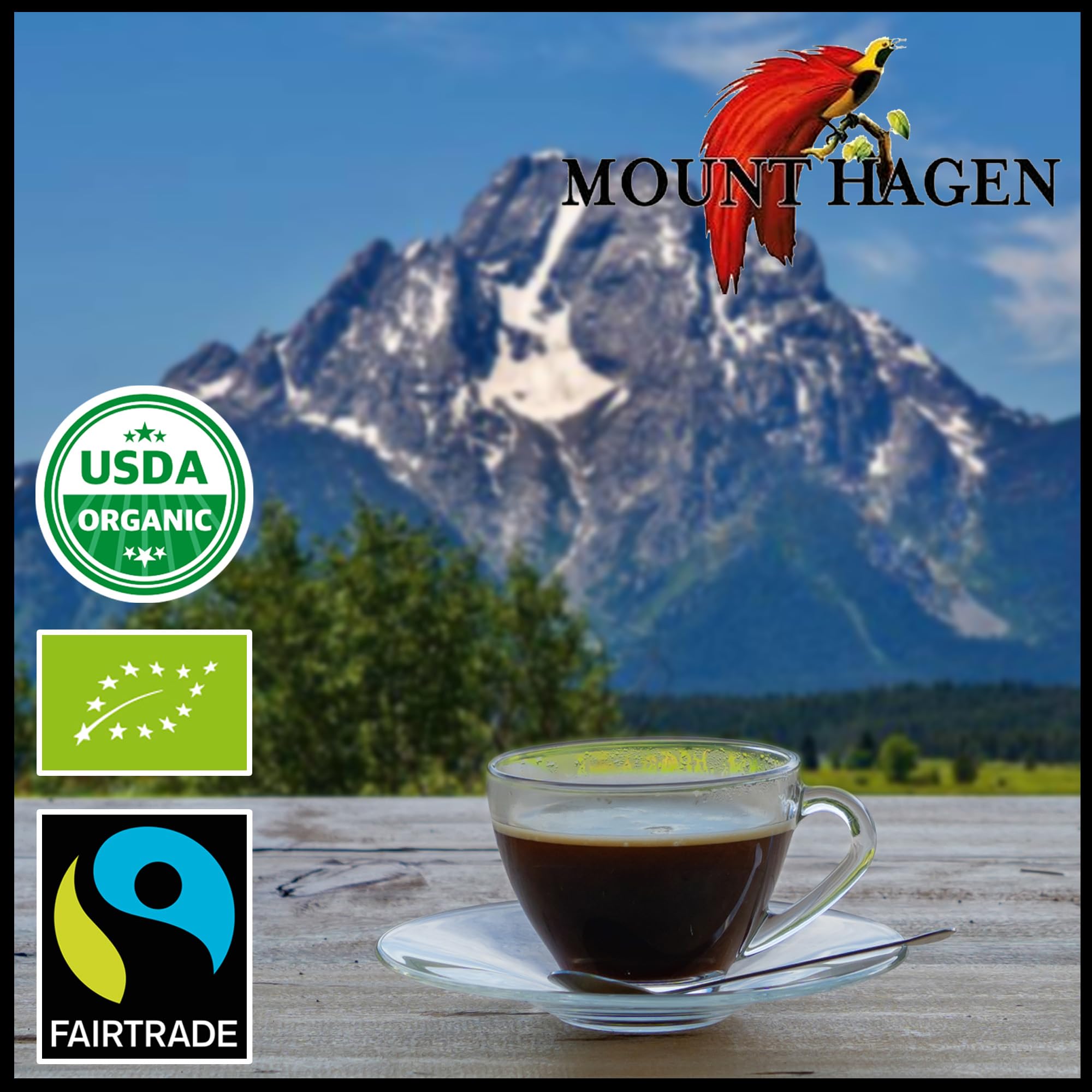 Mount Hagen instant coffee dissolves in cold water for a refreshing cold brew