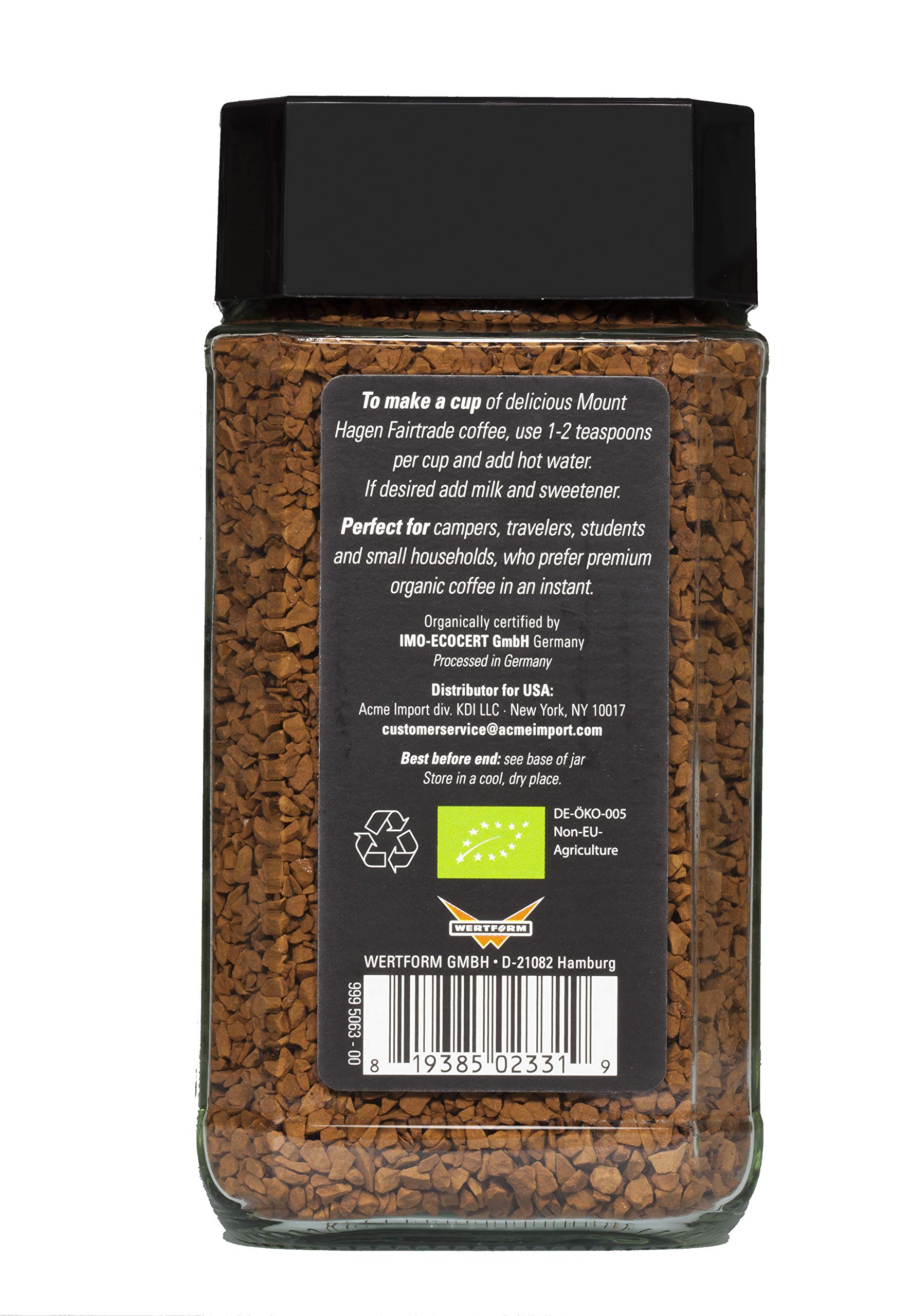 Mount Hagen USDA Organic certification visible on packaging.