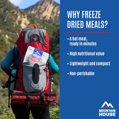 Assorted Mountain House meals in convenient pouches for quick preparation.