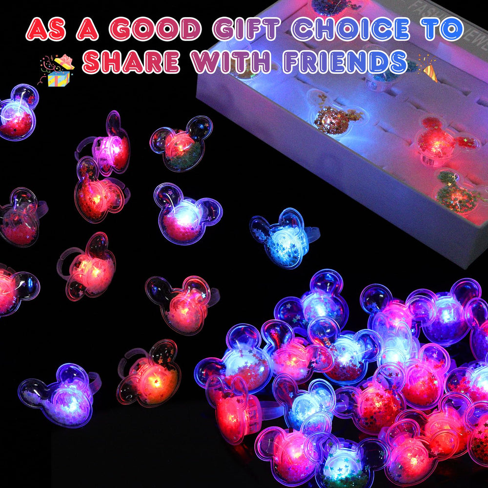 Mouse Party Favors red LED ring ideal for birthday prizes
