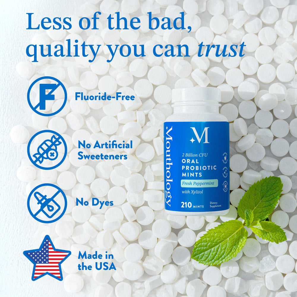 Mouthology 210-mint bottle supports long-lasting freshness during daily use.