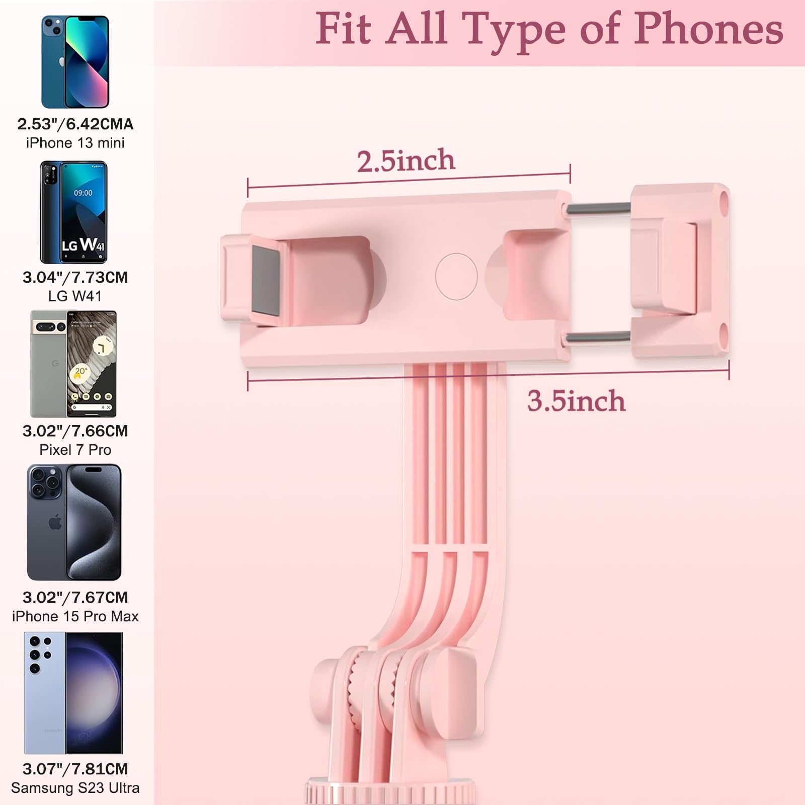 Mouzakon selfie stick tripod fill light extended to 170 cm for wide framing