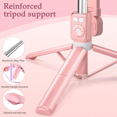 Mouzakon selfie-stick tripod with stable three-leg base for steady broadcasts