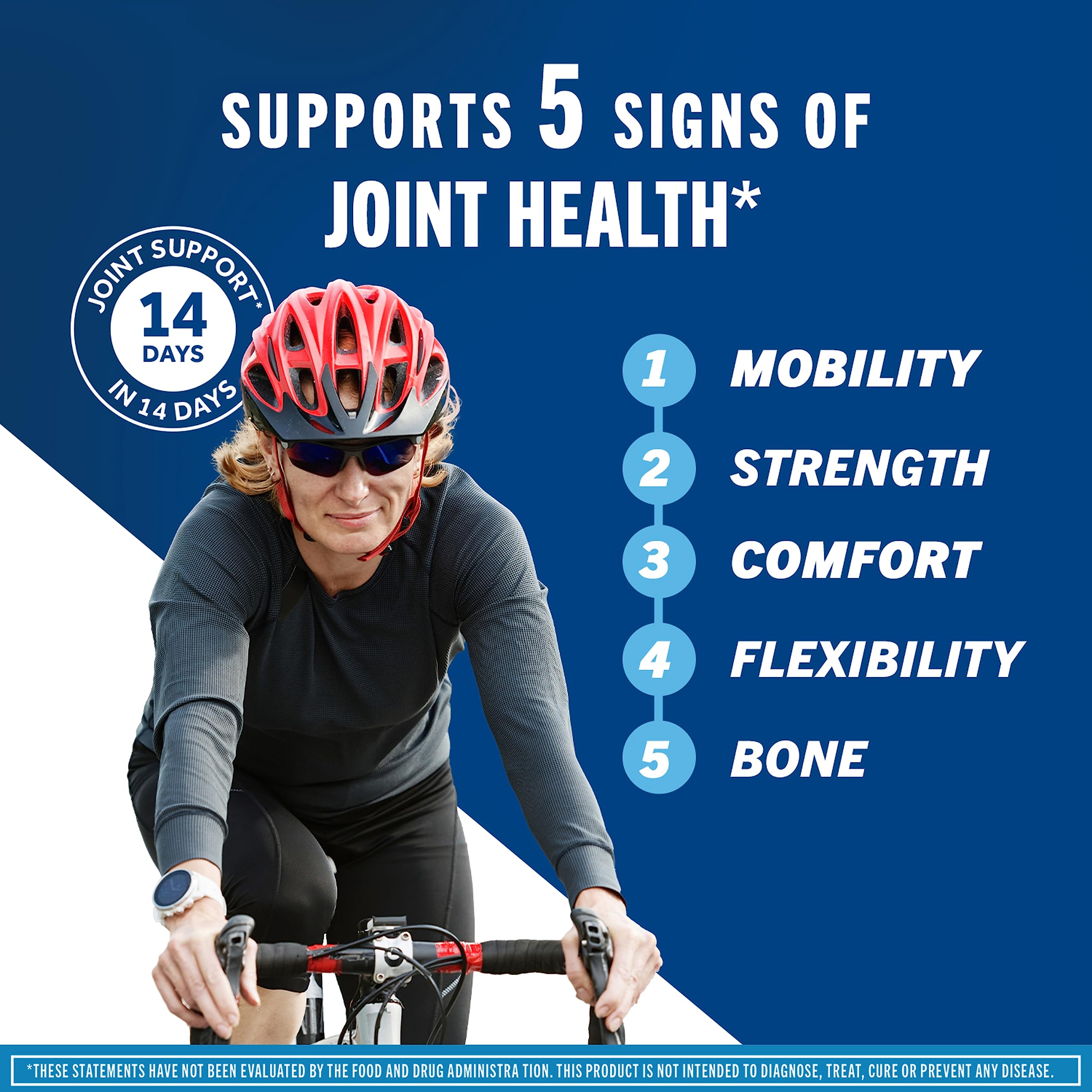 Move Free Advanced chondroitin capsules on a clean surface for flexibility.