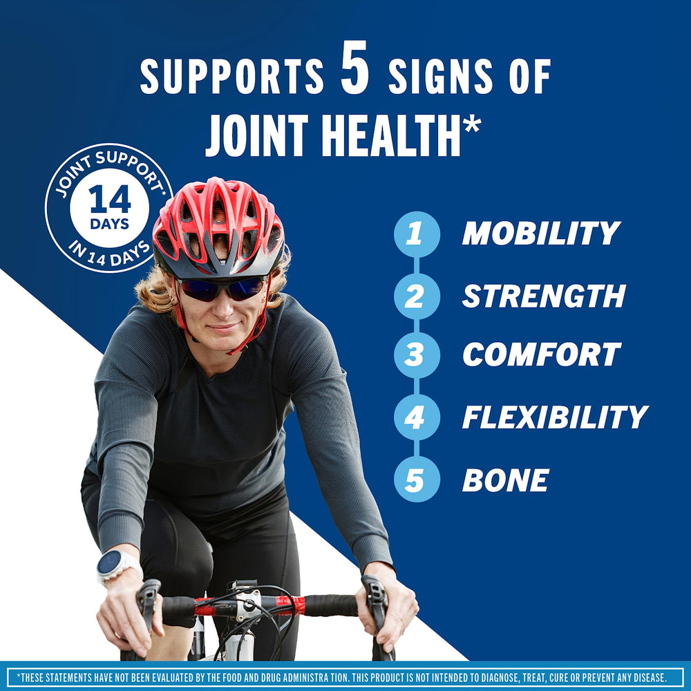 Move Free Advanced chondroitin capsules on a clean surface for flexibility.