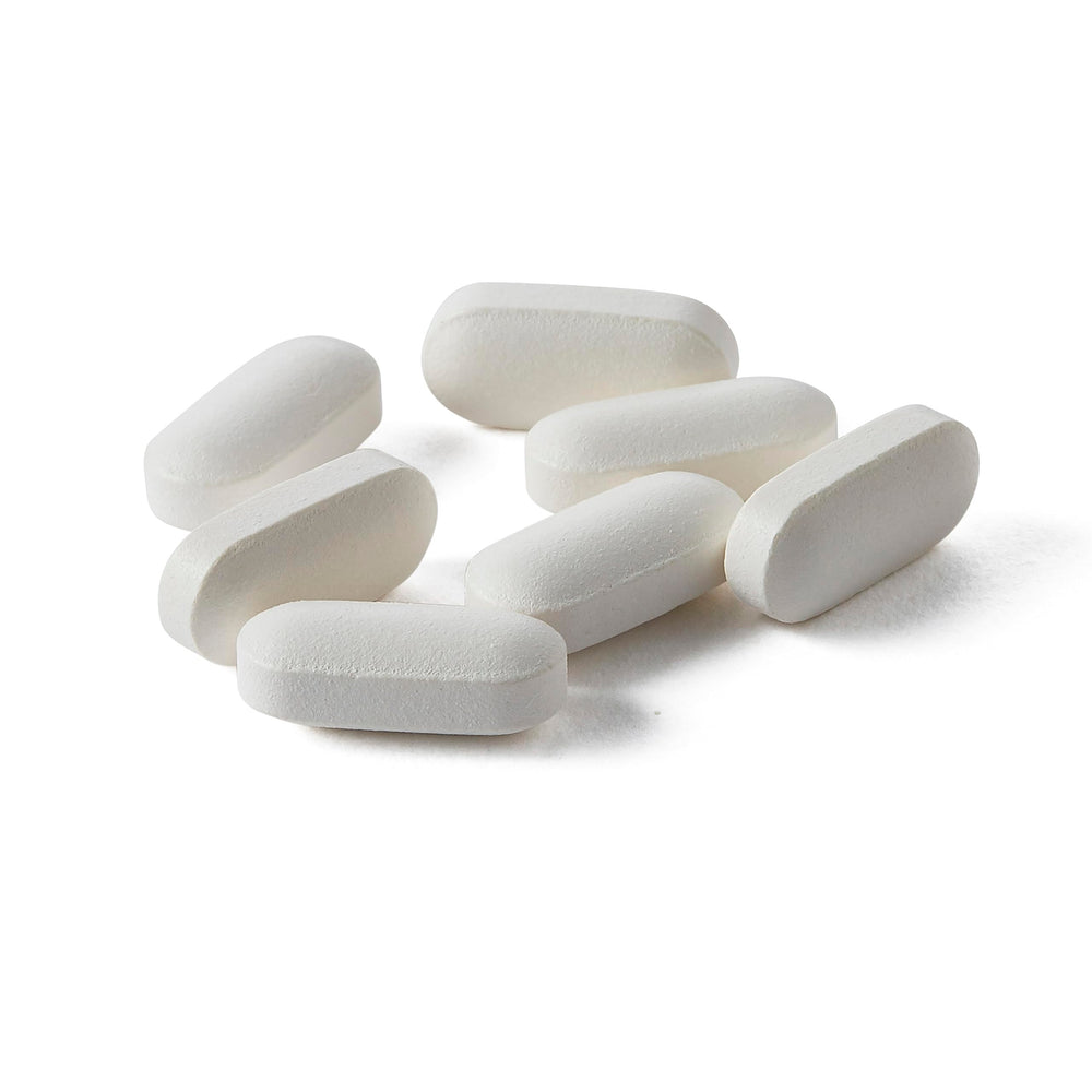 Move Free Advanced caplets poured from bottle illustrate easy daily dose.