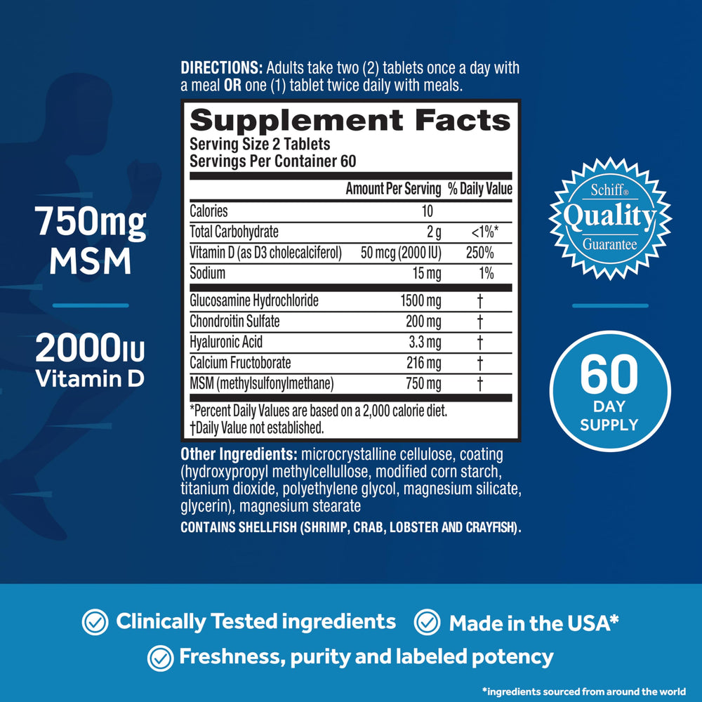Move Free Advanced vitamin D3 tablets highlight bone health benefits.