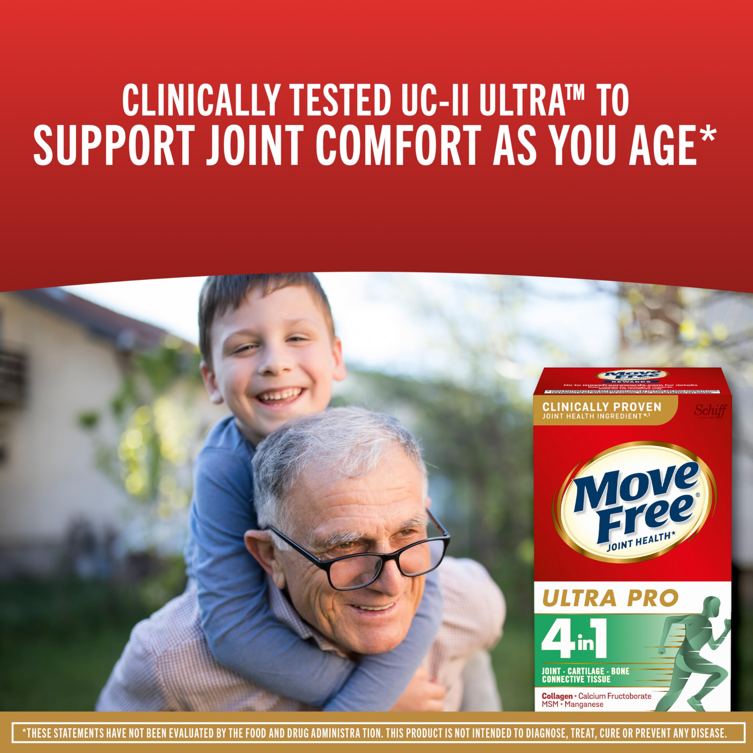 Move Free Ultra Pro Type II Collagen image emphasizing cartilage support