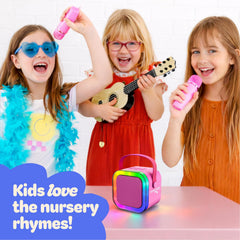 Move2Play dual microphones image shows shared singing for siblings.