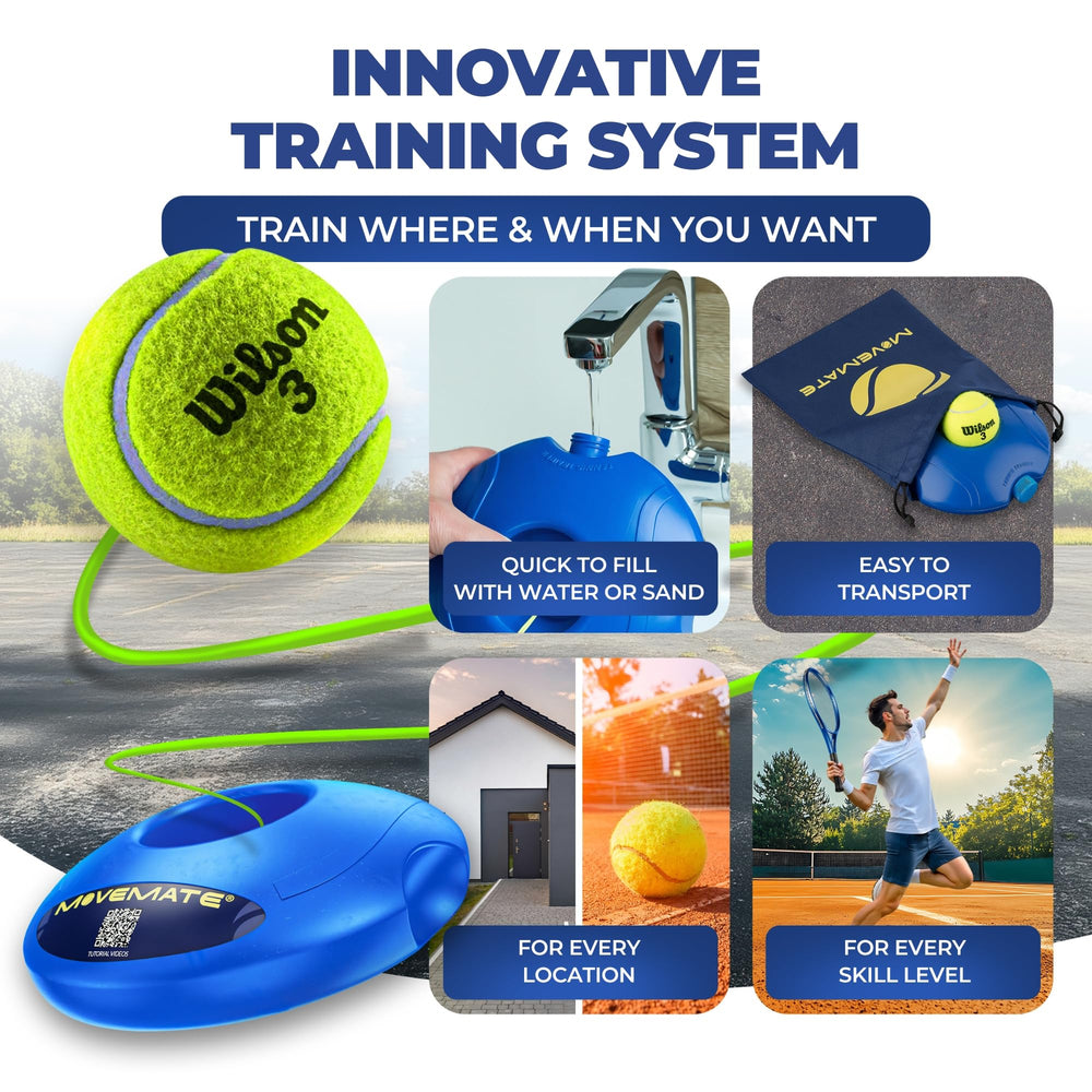 Durable trainer ball with built-in cord resists heavy hits during rallies