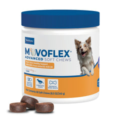 Movoflex advanced soft chews bottle front for daily joint support.