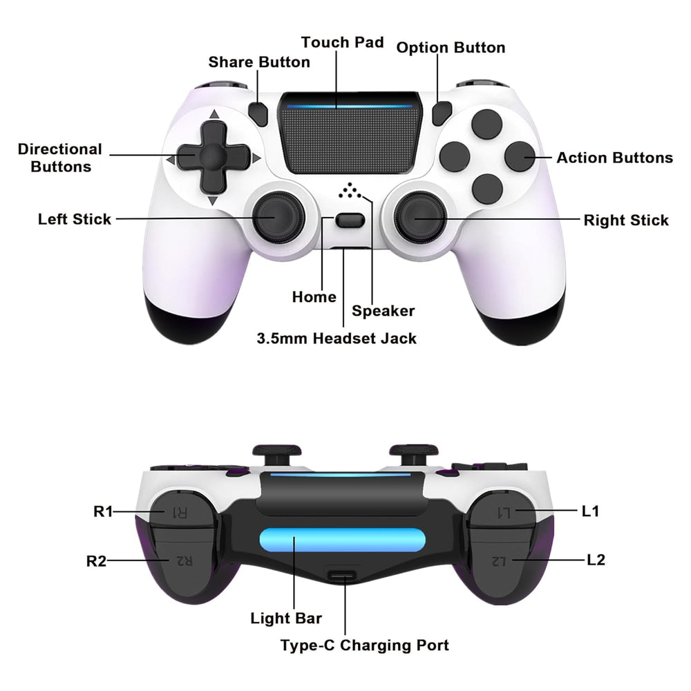 MOVONE PS4 controller high-sensitivity buttons for responsive input