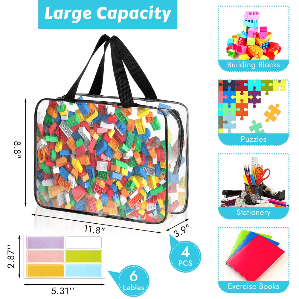 MOWPOG four-pack large capacity bags neatly organized in a row