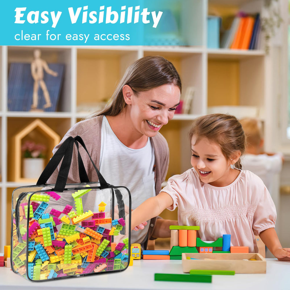 MOWPOG transparent bag emphasizes visibility of toys inside