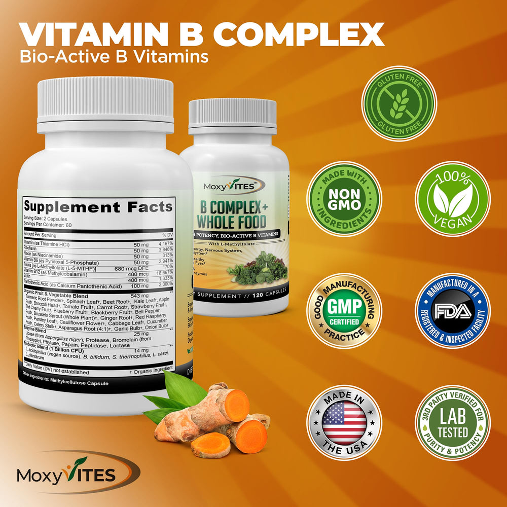 MoxyVites bottle-on-shelf offers easy daily access to B vitamins.