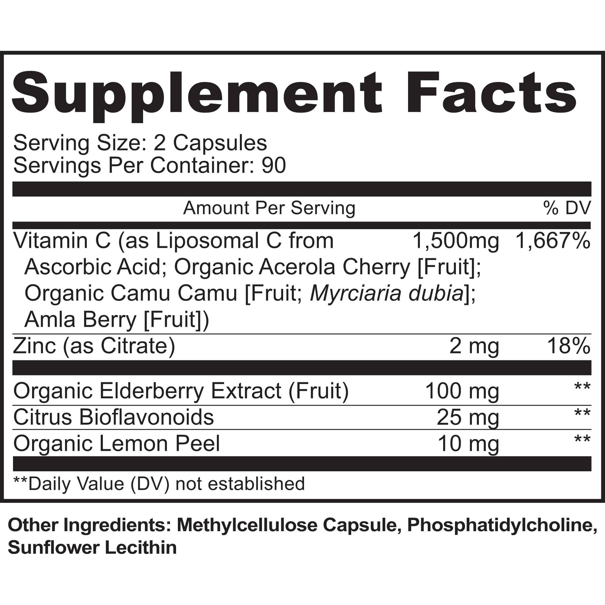 MoxyVites capsules with elderberry and Camu Camu for a natural antioxidant blend.