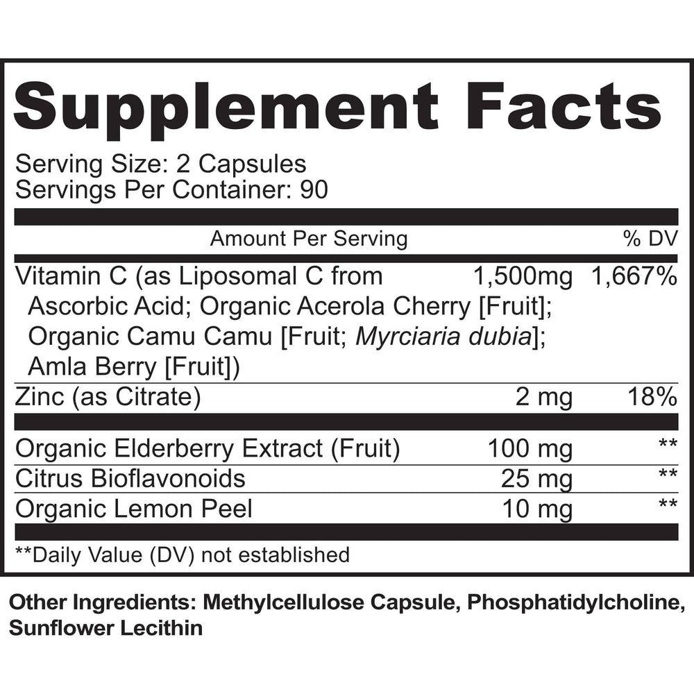 MoxyVites capsules with elderberry and Camu Camu for a natural antioxidant blend.