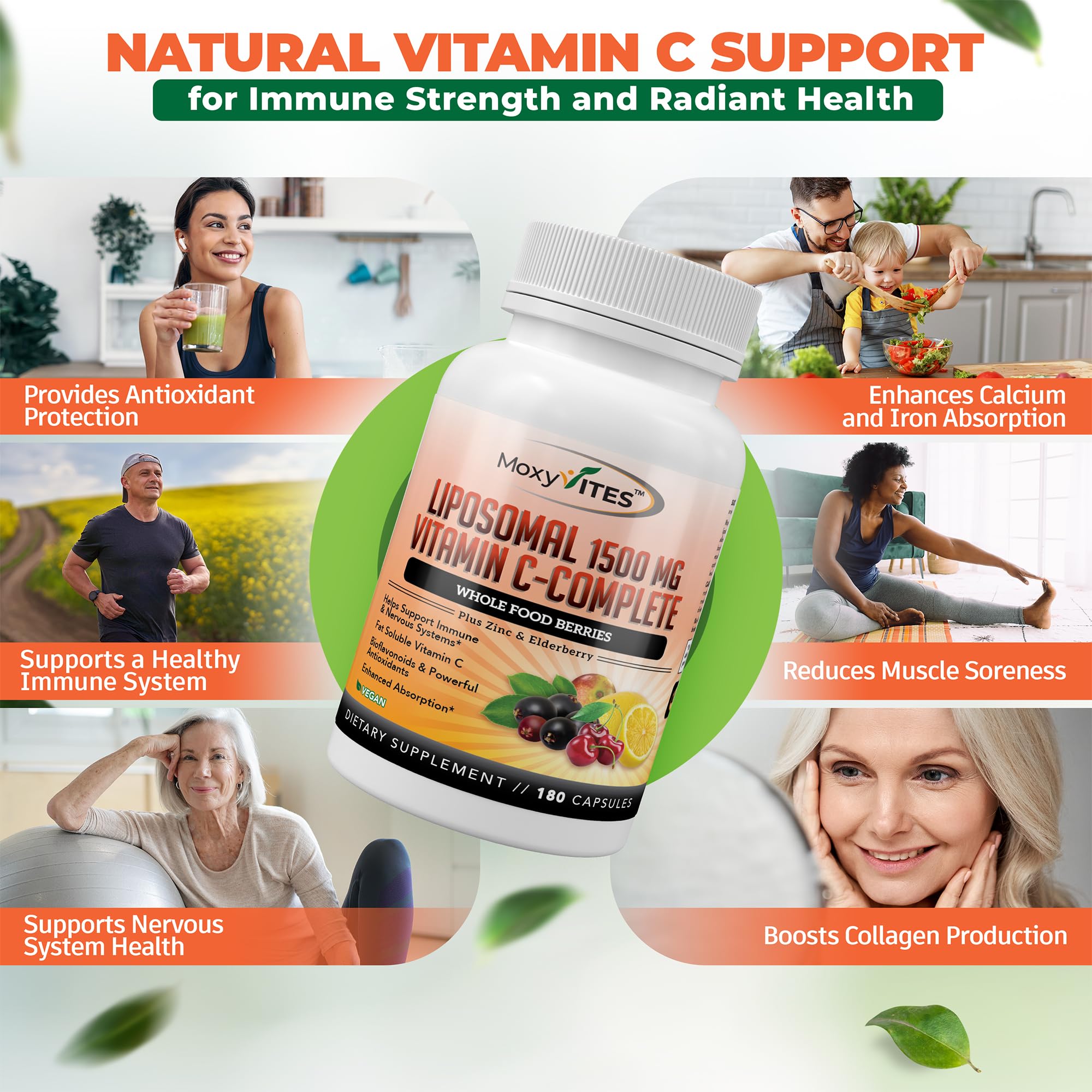 Capsules featuring organic berry blend including Amla for daily nutrition support.