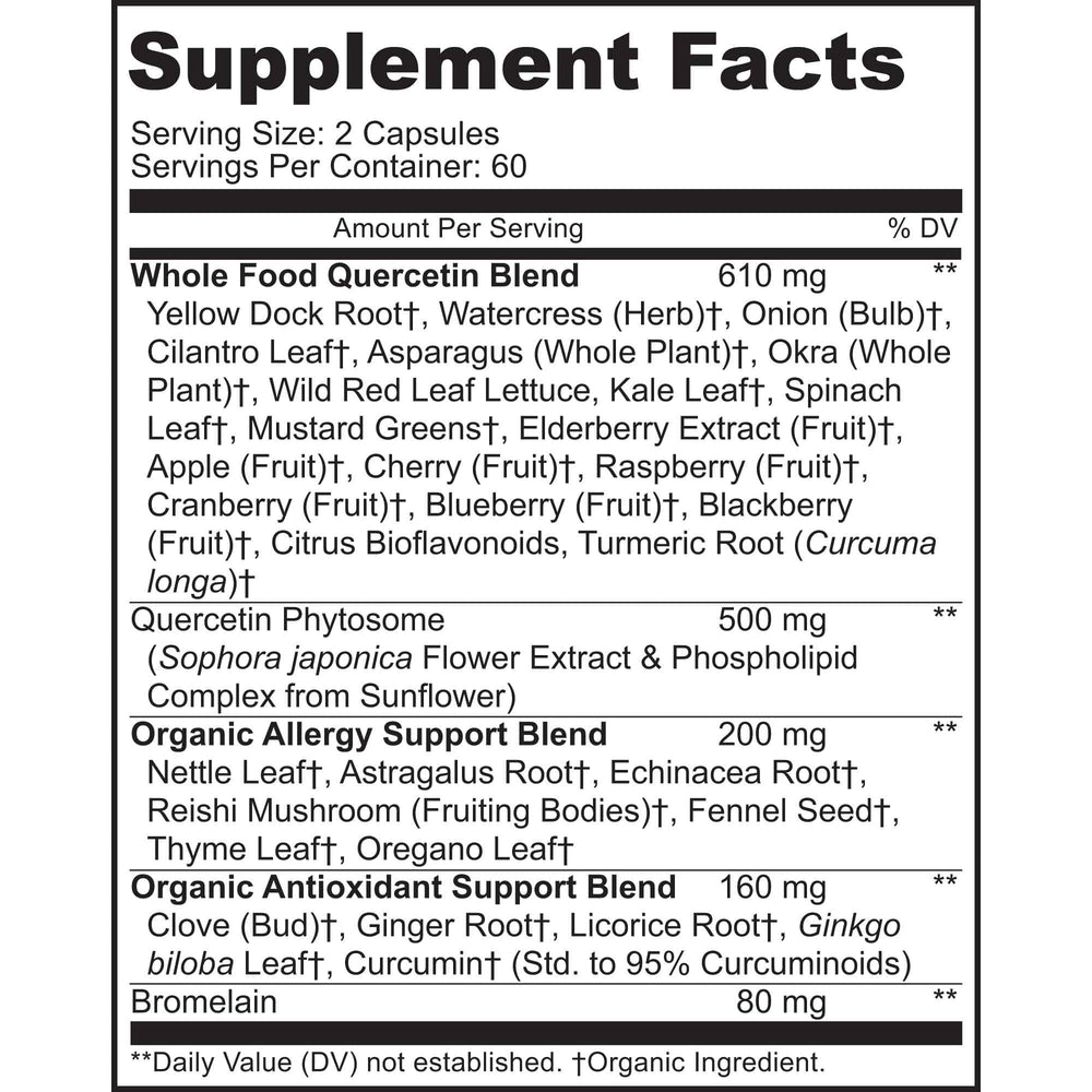 MoxyVites Quercetin capsules in a pack highlight convenient vegan supplementation