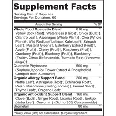 MoxyVites Quercetin capsules in a pack highlight convenient vegan supplementation