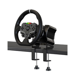 MOZA R5 ES steering wheel with microfiber grips for comfortable long sessions