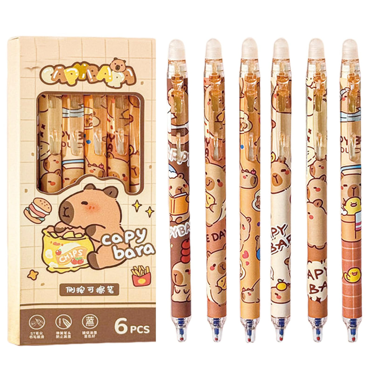 MOZXIRZ Capybara blue-ink pen for smooth, precise writing.