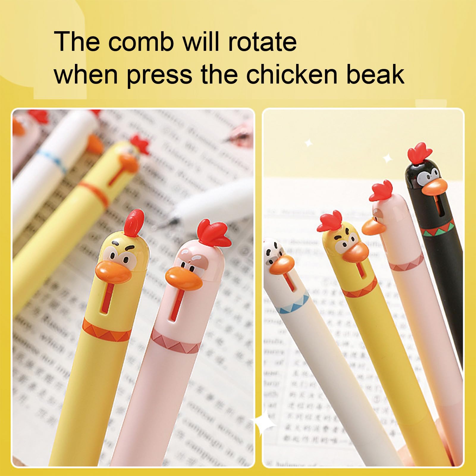 MOZXIRZ Chick Pens cartoon chick pattern enhances feel-good writing