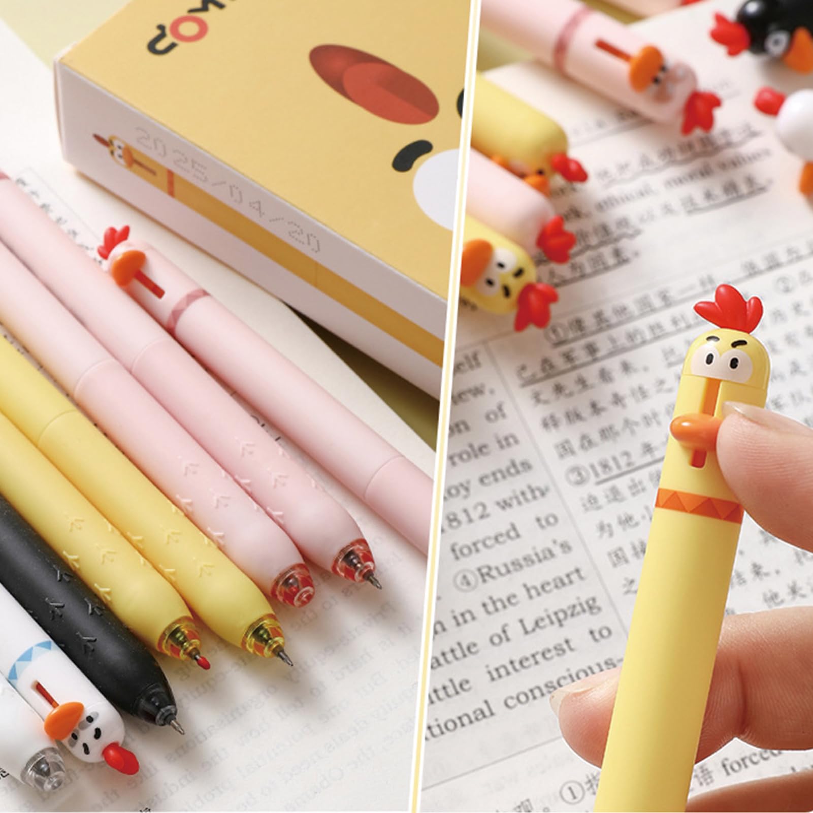 MOZXIRZ Chick Pens rotating chicken-beak feature for playful use