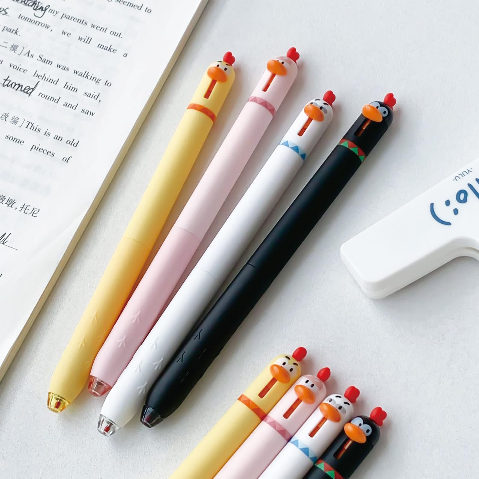 MOZXIRZ Chick Pens four-piece set ready for school and office use