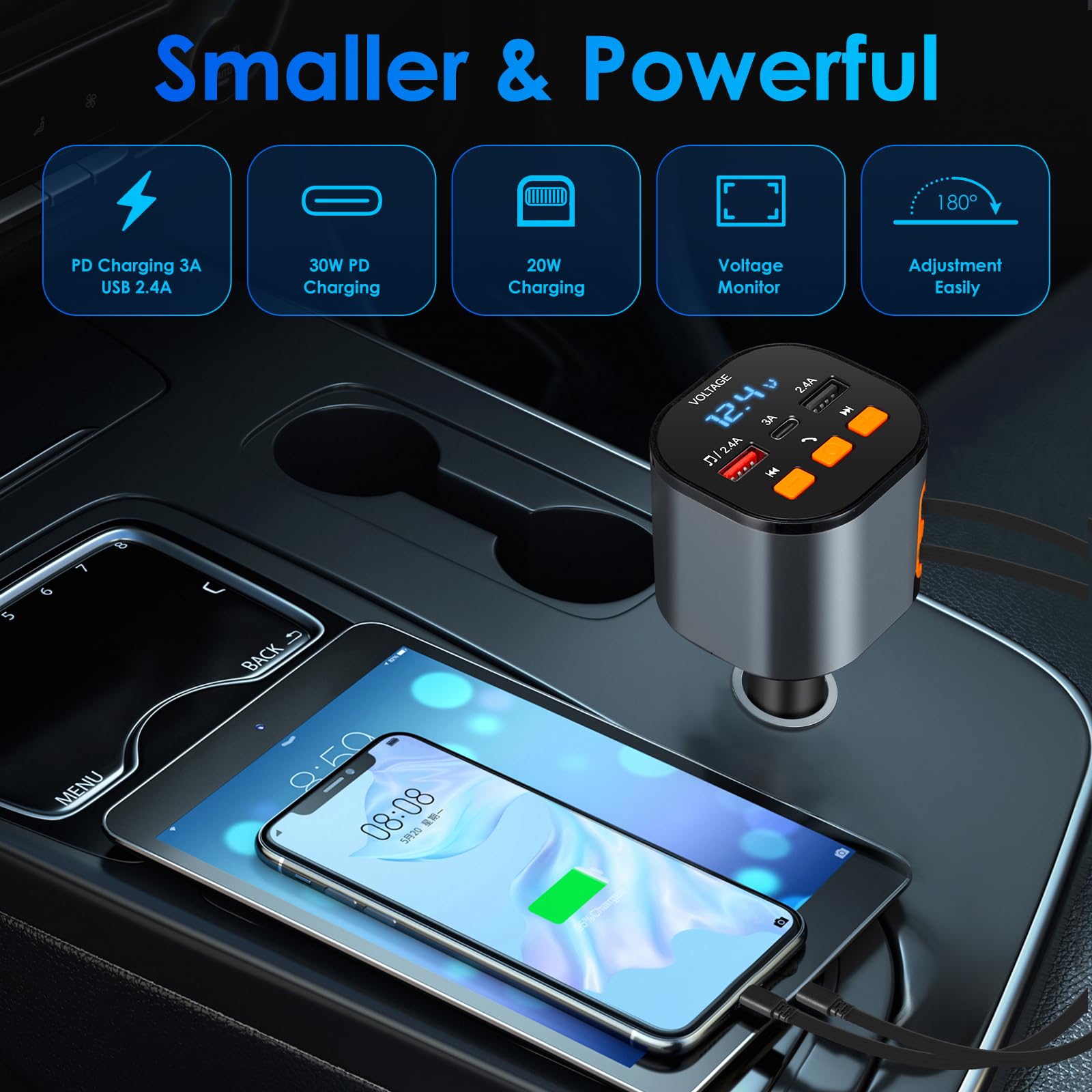 MQOUNY hands-free calling with noise suppression for clear conversations on the road