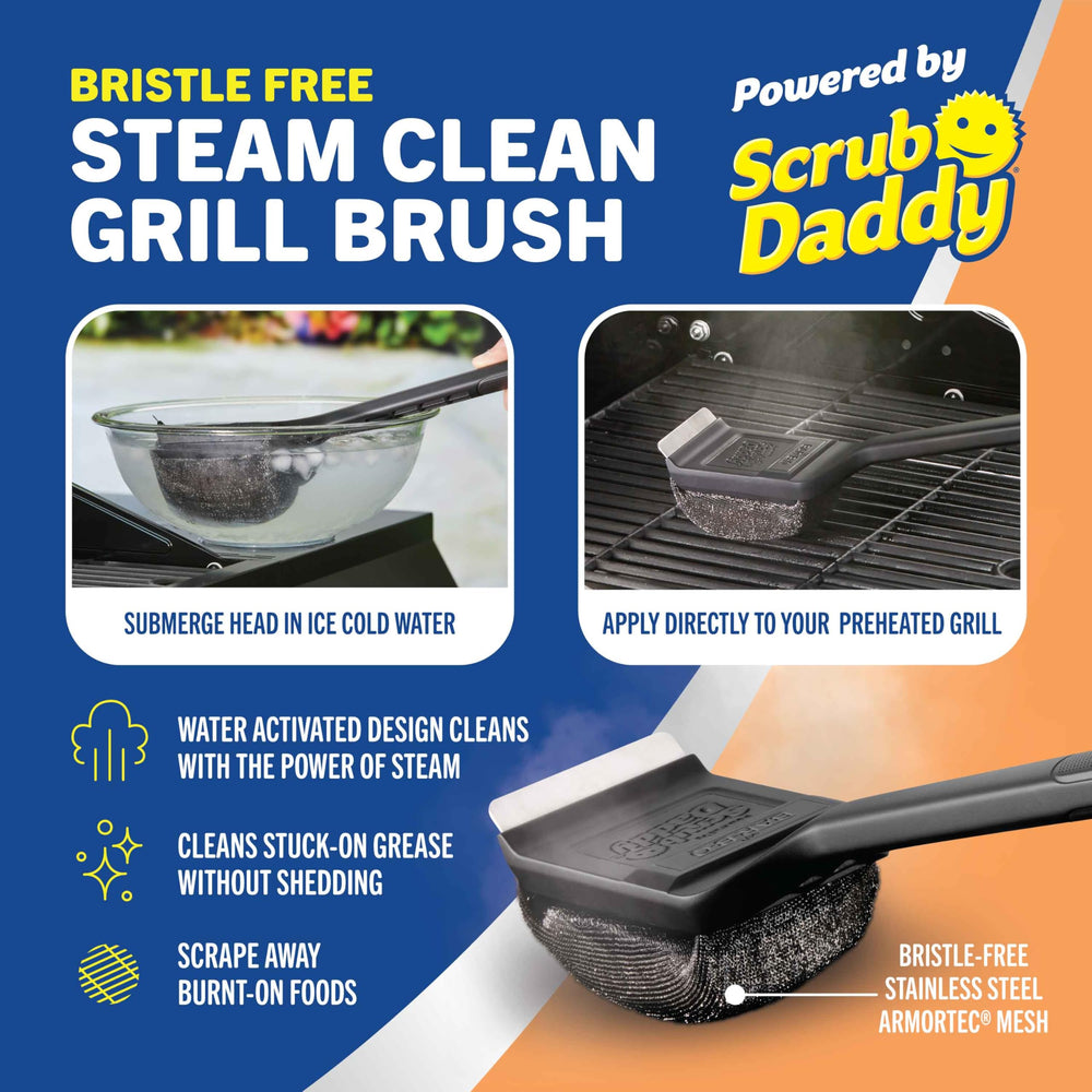 ArmorTec bristle-free mesh cleans without shedding wires on Mr. Bar-B-Q brush