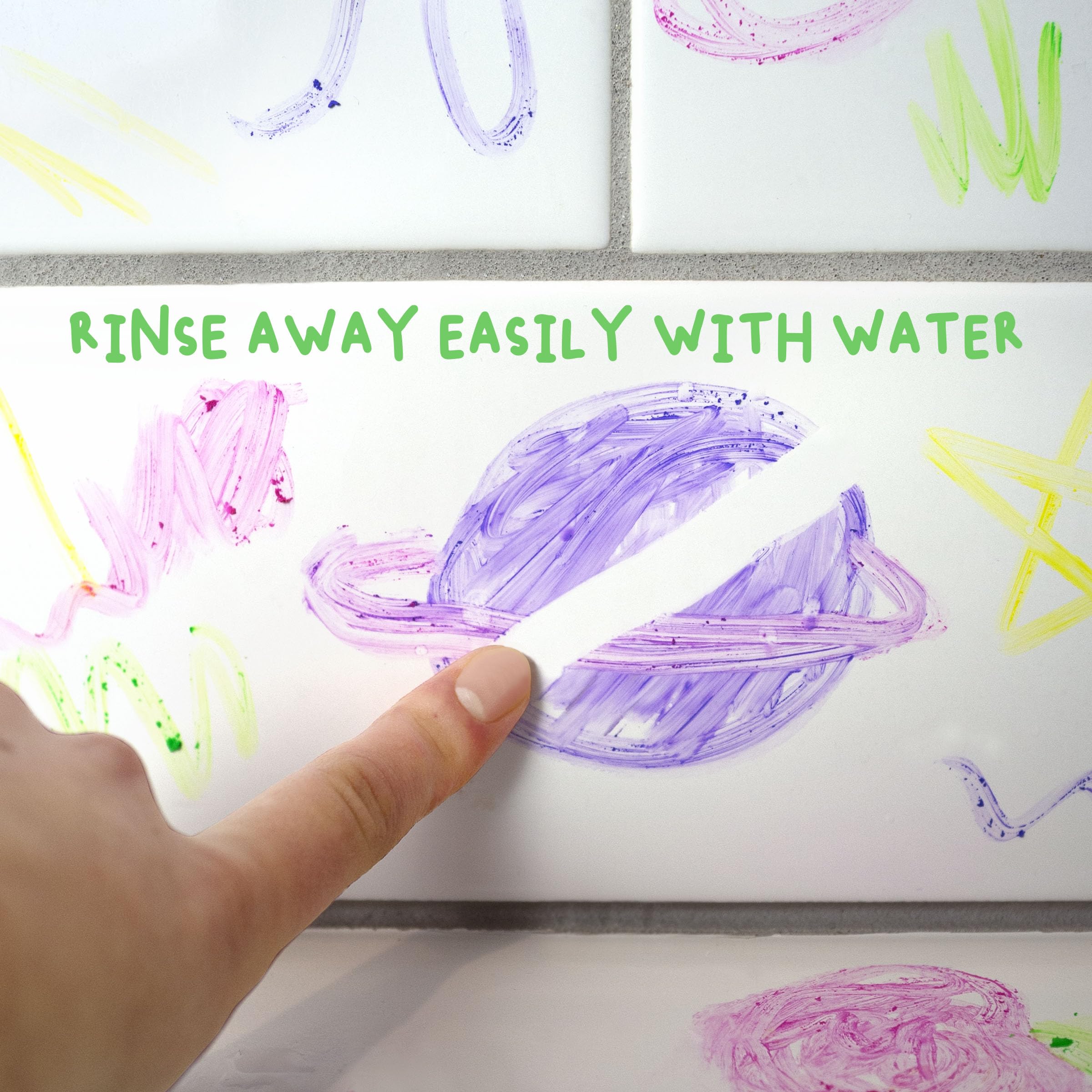 Carrying case keeps paints organized between uses.