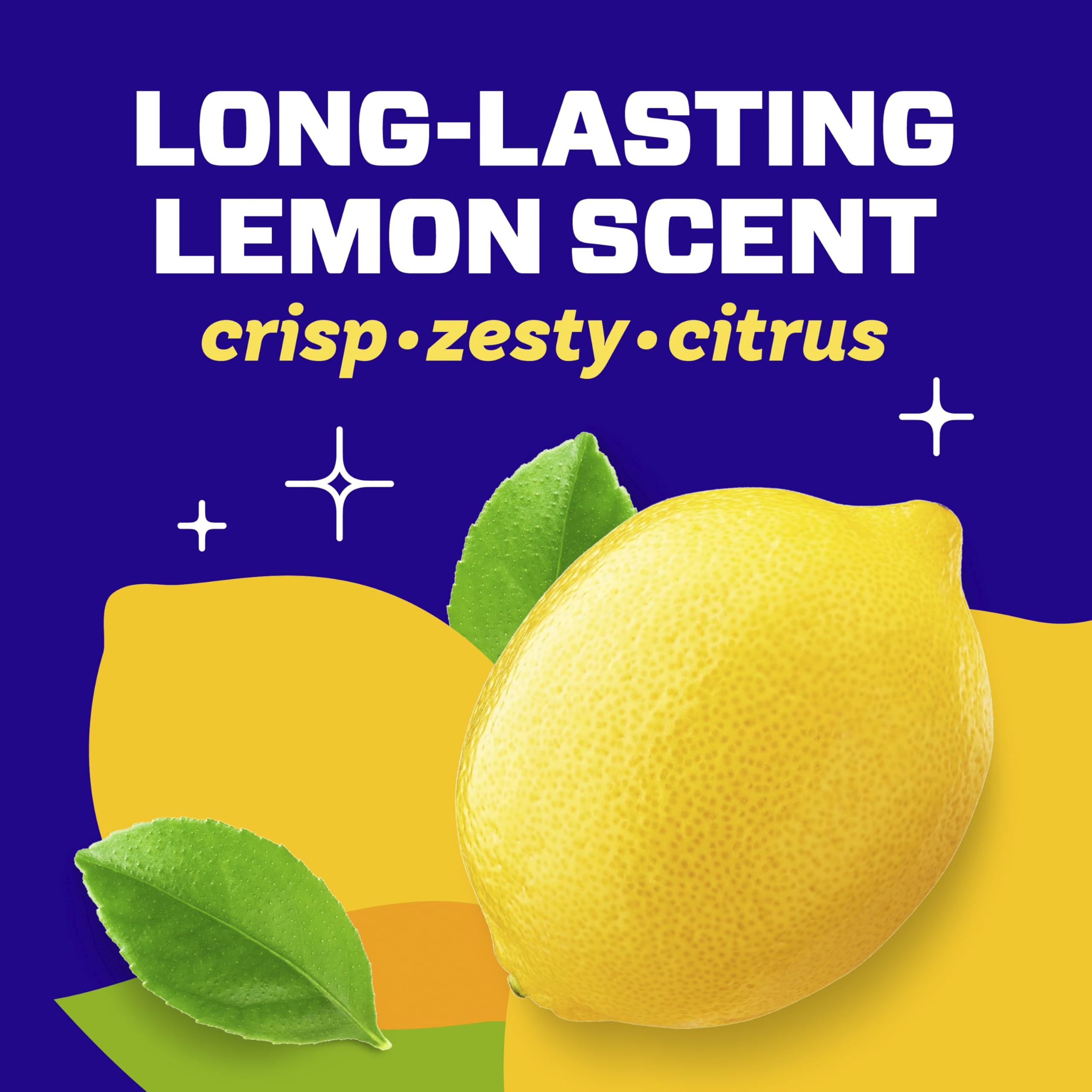 Mr. Clean All Purpose Cleaner lemon countertops for kitchen surface cleaning.
