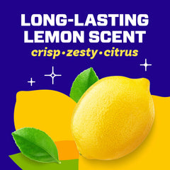 Mr. Clean All Purpose Cleaner lemon countertops for kitchen surface cleaning.
