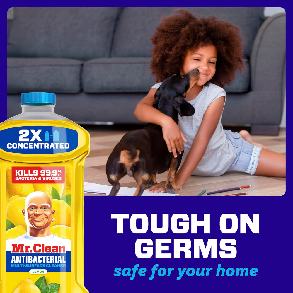 Mr. Clean All Purpose Cleaner lemon wood-safe-diluted for finished wood floors.