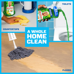 Mr. Clean bathroom cleaner tackles toilets, sinks, and tubs with a fresh Gain scent.
