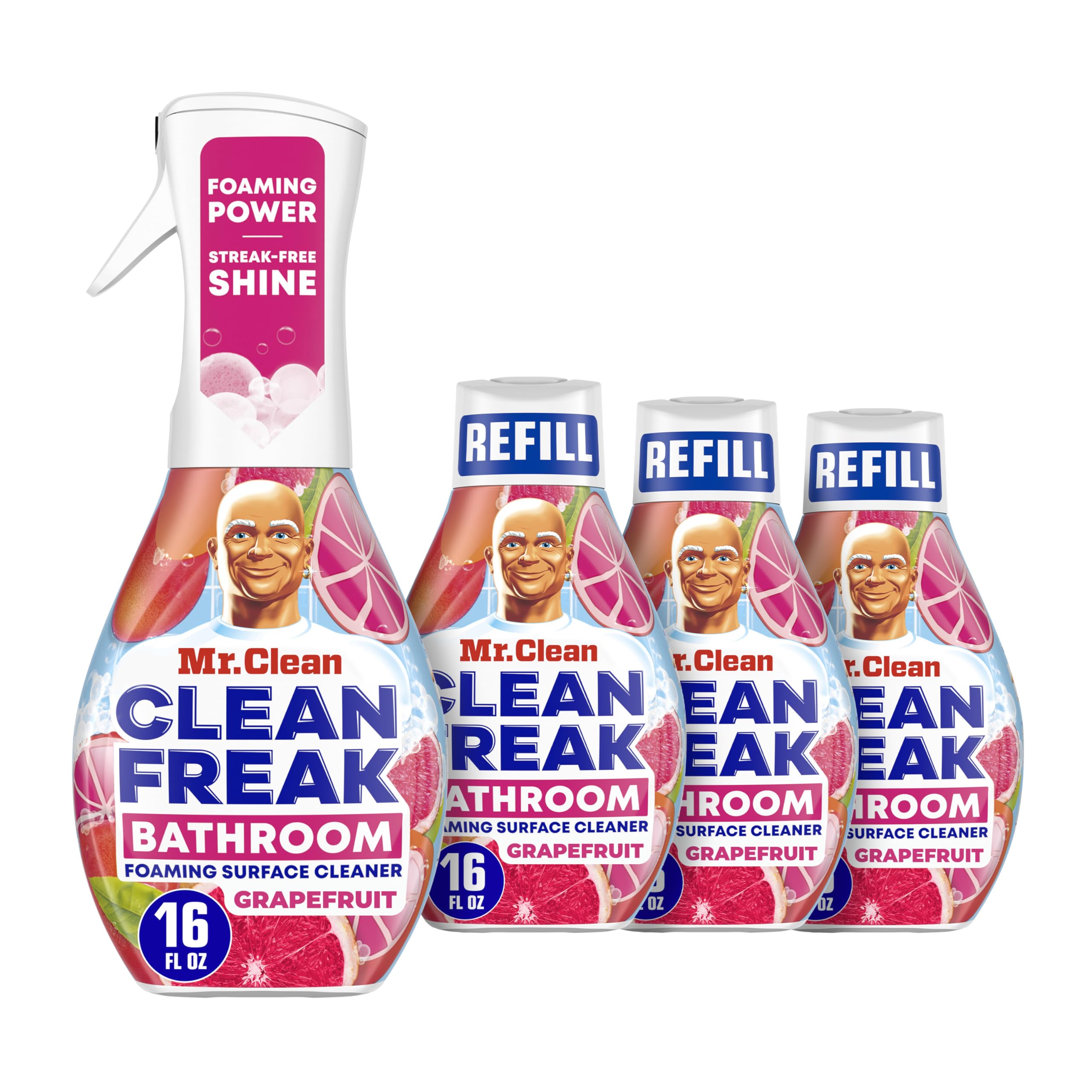 MR CLEAN Clean Freak starter kit with Power Nozzle for easy bathroom cleaning.