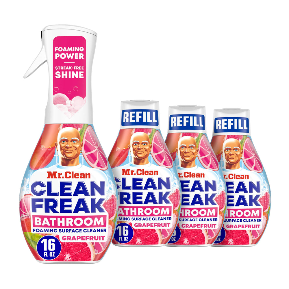 MR CLEAN Clean Freak starter kit with Power Nozzle for easy bathroom cleaning.